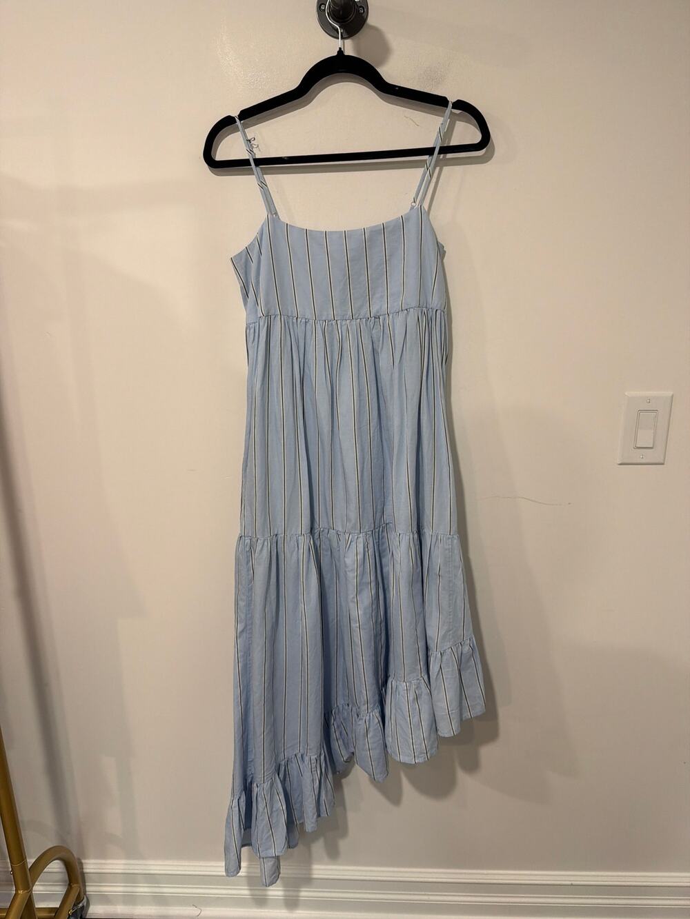 Frame Striped Asymmetrical Spaghetti Strap Dress Size XS